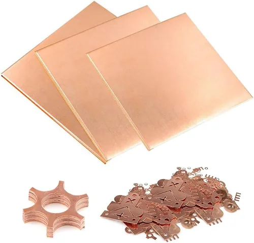 Miniatura 14 de 1 lámina de cobre puro del 99.9% + 3.9 x 3.9 pulgadas, calibre 20 (0.031 in) de grosor para suministros de la industria, proyectos de bricolaje