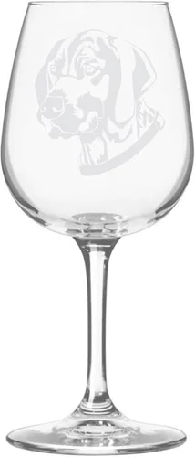 Miniatura 222 de Copa de vino de 12.75 onzas con diseño de perro grabado