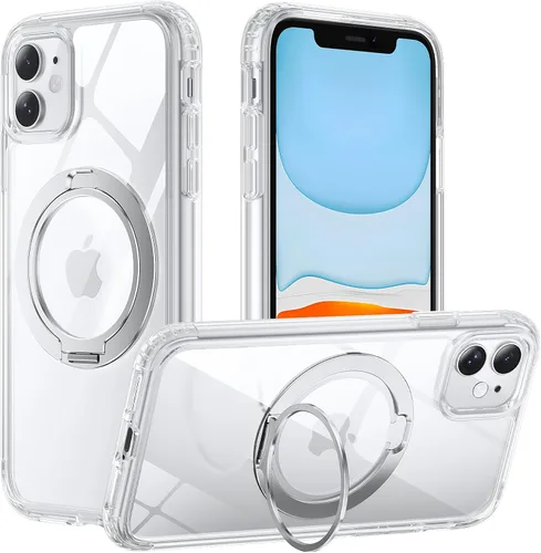 Miniatura 33 de Funda magnética diseñada para iPhone 11 Pro Max, [probada en caídas de grado militar] [compatible con MagSafe] Funda protectora delgada translúcida