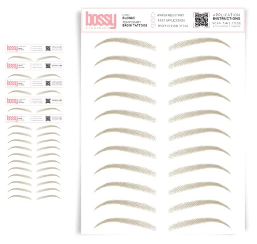 Miniatura 13 de 5 paquetes de tatuajes temporales para cejas, adhesivos impermeables para cejas, tatuajes falsos para el cabello tipo pelar de transferencia