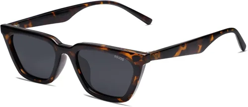 Miniatura 9 de SOJOS Gafas de sol polarizadas cuadradas estrechas estilo ojos de gato para mujeres, retro, modernas, para conducir SJ2169