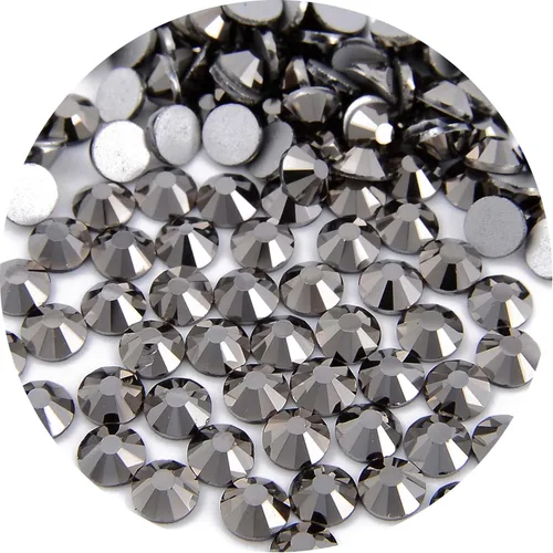 Miniatura 12 de NCB 288 diamantes de imitación de cristal redondos para arte de uñas, con parte trasera plana, para hacer accesorios de bricolaje, zapatos, ropa