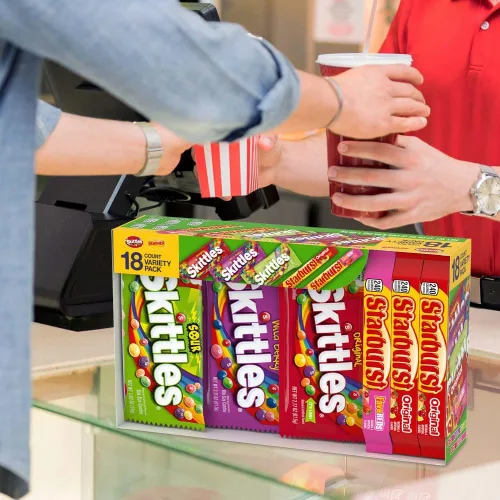 Miniatura 7 de SKITTLES & STARBURST - Surtido de caramelos de tamaño completo 37.05 onzas. Caja de 18