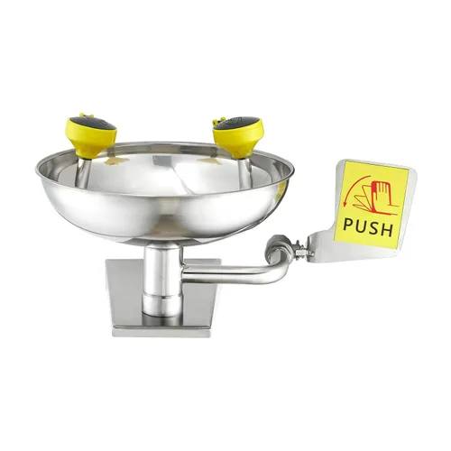 Miniatura 12 de VEVOR Estación de lavado de ojos de emergencia, unidad de lavado de ojos montada en pared de acero inoxidable, lavabo de primeros auxilios para ojos