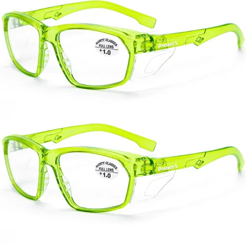 Miniatura 53 de ProtectX Lentes de lectura elegantes para mujeres y hombres, antivaho y antiarañazos, protección UV, gafas de seguridad antiimpactos
