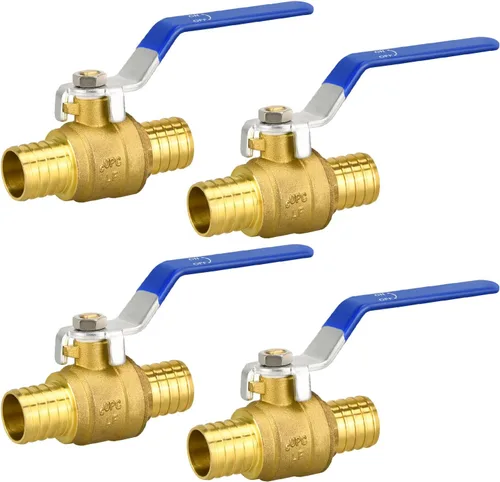 Miniatura 8 de Válvulas de bola PEX de 1", válvula de cierre de puerto completo de latón PEX, cierre de parada de agua de puerto completo, válvula de cierre de agua