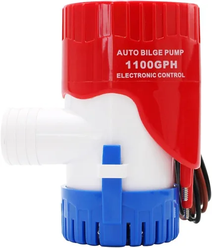Miniatura 3 de MAKERELE Bomba de sentina automática para barcos 12 V 1100 GPH Bomba de agua de sentina sumergible automática para barcos con interruptor