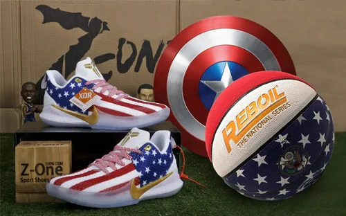 Miniatura 5 de Premium Rubber/Leather Basketball - Kids & Youth, Size 3/4/5/6/7 Estrellas americanas/rayas