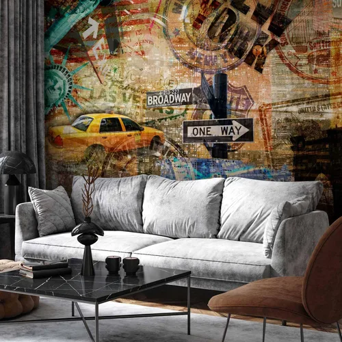 Miniatura 2 de artgeist Mural de pared Nueva York de 79 x 61 pulgadas, mural de pared no tejido, impresión de alta calidad, diseño de imagen de vellón, decoración