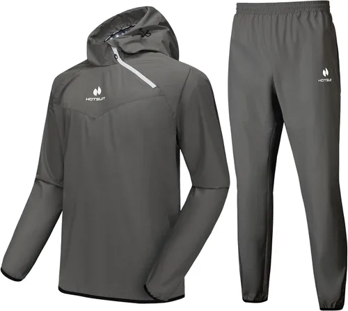 Miniatura 17 de HOTSUIT Traje de sauna para hombre, chaqueta de sauna, pantalón, gimnasio, entrenamiento, trajes de sudor