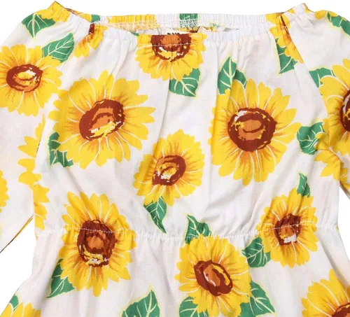 Miniatura 3 de Yokidi - Vestido de verano para niña (1 a 2.4in), diseño de girasol