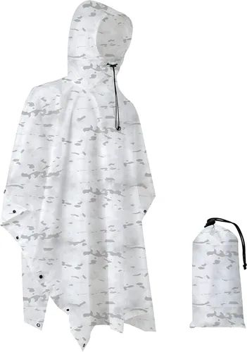 Miniatura 14 de Poncho de lluvia de camuflaje, abrigo impermeable multiusos