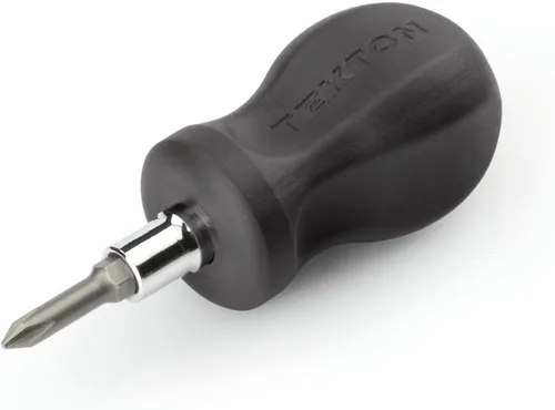 Miniatura 13 de TEKTON 3 en 1 Stubby Phillips/Slotted Multi-Bit Driver (#2 x 1/4 in., Negro) DMT13002