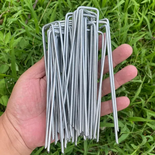 Miniatura 4 de Estacas de jardín de acero galvanizado de alta resistencia de 6 pulgadas, grapas de sujeción para asegurar tela de malezas, tela de paisaje, hojas