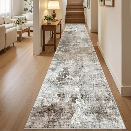 Miniatura 52 de Soalmost Alfombras de Área de 9x12 para Sala de Estar, Alfombras Vintage Antideslizantes Lavables a Máquina, Alfombra Grande Ligera de Pelo Bajo