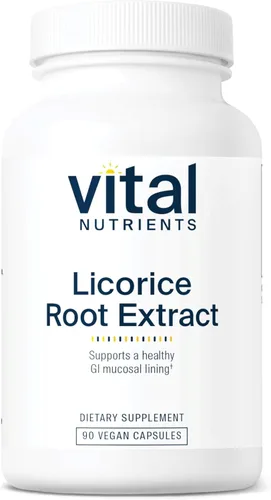 Vital Nutrients - Extracto de raíz de regaliz - Apoyo inmunológico a base de hierbas - Apoyo suprarrenal - 90 cápsulas vegetarianas por botella -