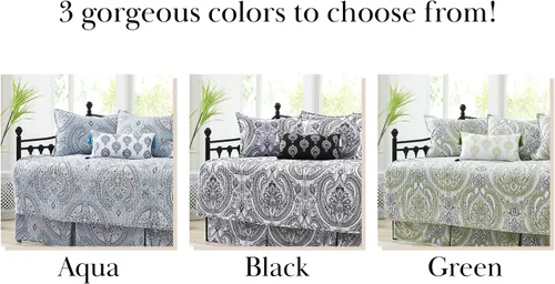Miniatura 7 de Southshore Fine Living, Inc. Juegos de Edredón para Cama Nido Individual, Juego de Ropa de Cama Boho de 6 Piezas con Funda para Cama Nido, 3 Fundas