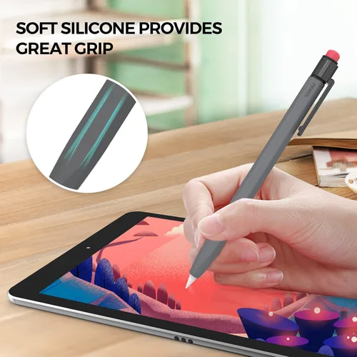 Miniatura 3 de TRONWIN Funda para Apple Pencil de 1ª generación, funda de silicona con agarre perfecto, diseño clásico con clip resistente compatible con Apple