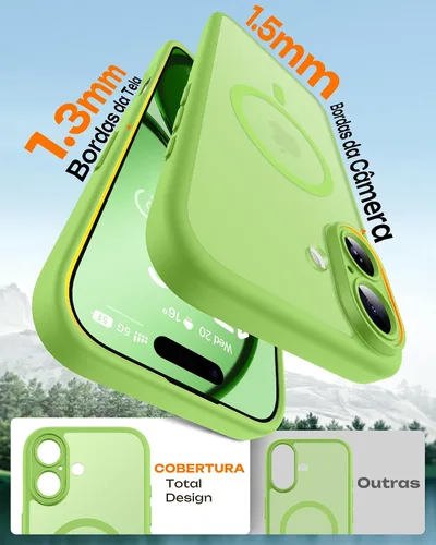 Miniatura 883 de TOCOL Funda para iPhone 11, compatible con Magsafe, protección completa de cámara, imanes integrados, protección contra caídas, funda translúcida
