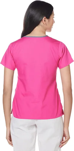 Miniatura 5 de WonderWink Charlie Uniformes médicos de 5 bolsillos, con cuello en Y para mujer