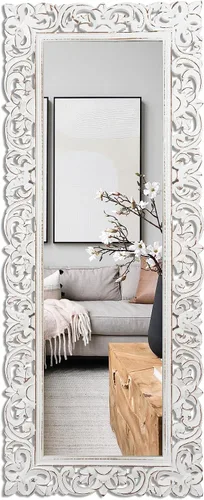 Miniatura 9 de JFY Designs Espejo de Pared y Acento Decoración de Pared - Espejo de Tocador con Marco de Madera Laminada, Espejos de Pared Montados Estilo Boho
