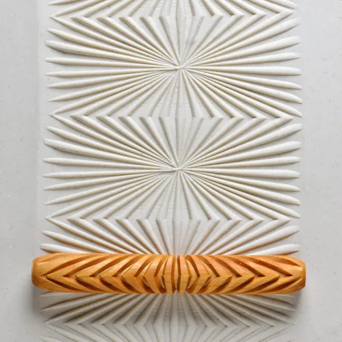 Miniatura 18 de MKM Pottery Tools Rodillos de mano de madera para arcilla (HR-12 puntos)