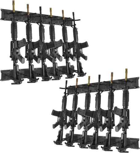 Miniatura 10 de Robust Bastidores de armas de interior para montaje en pared, soporte de pared ajustable para armas, soporte de pistola de acero resistente