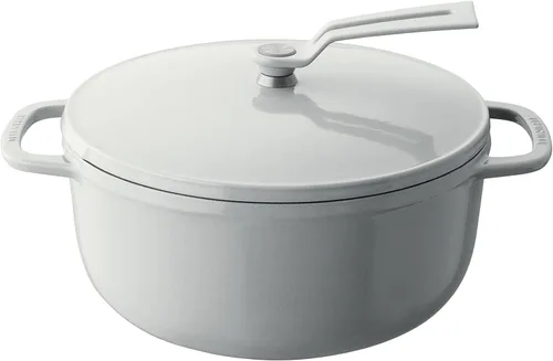 Miniatura 9 de Olla para Horno Holandés Vermicular 2.0 Olla de Hierro Fundido Esmaltada Ligera 18cm (2 qt) No Tóxica Compatible con Inducción Horno Mate