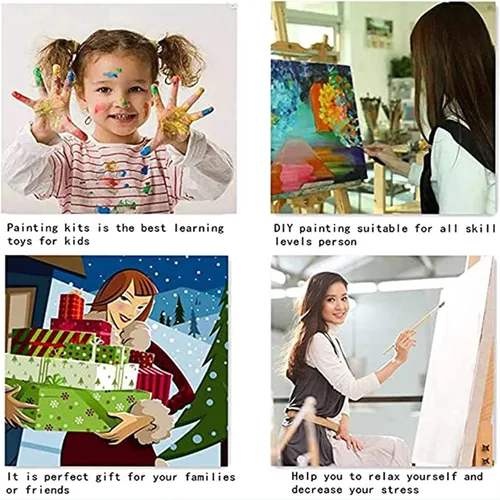 Miniatura 7 de Tucocoo Kits de pintura por números de medusas de 16 x 20 pulgadas, lienzo digital de pintura al óleo para adultos con pinceles y pigmento acrílico