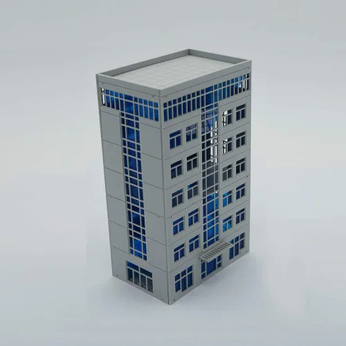 Miniatura 2 de Outland Models Diseño de paisaje ferroviario Edificio de oficinas moderno Escala N