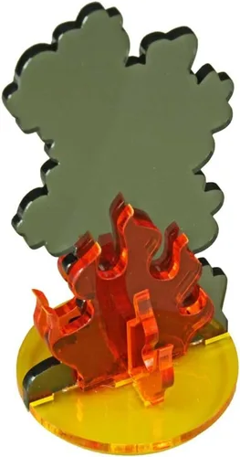 Miniatura 8 de LITKO Marcador Flaming Wreckage, pequeño Juego de 7 Base de 0.591 in, 1.181 in de alto Compatible con Warhammer 40K, Age of Sigmar
