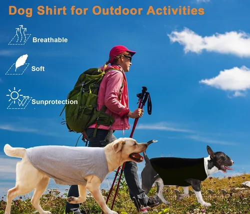 Miniatura 2 de Camisas ligeras para perros, ropa de algodón fresca para chihuahuas para perritos pequeños extra, ropa transpirable para el sol para perritos Blanco