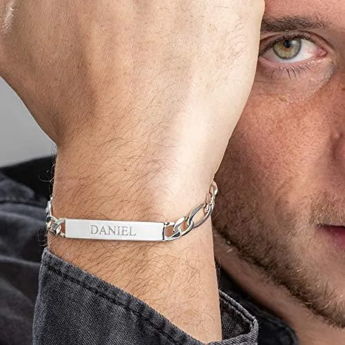 Miniatura 5 de MyNameNecklace Pulsera de identificación Amigo personalizada con inscripciones personalizadas, regalo de joyería para hombres, él, nombres