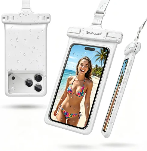 Miniatura 33 de wellhouse Bolsa impermeable para teléfono, Funda impermeable para teléfono para iPhone 16 15 14 13 12 Pro Max XS Samsung, Bolsa seca para celular 1