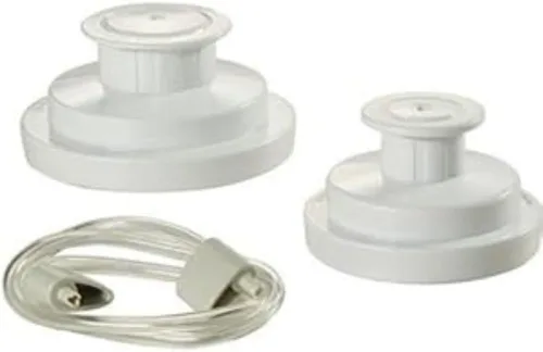 FoodSaver Sellador de tarros de plástico para sellador al vacío, almacenamiento de alimentos con manguera de accesorio para tarros Mason de boca