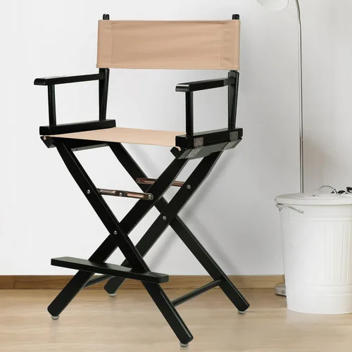 Miniatura 2 de Casual Home - Silla de director de 24.0 in, marco negro, con lona bronceada, altura de mostrador