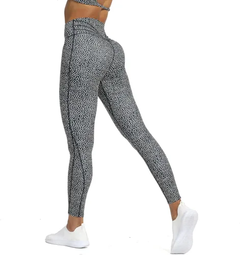 Miniatura 27 de Aoxjox Leggings de entrenamiento de cintura alta para mujer, pantalones de yoga Trinity, 26.5 pulgadas Negro