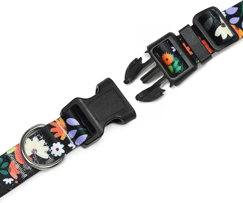 Miniatura 150 de Mercano Collar ajustable para perro, patrones de diseño especial, nailon suave, cómodo y resistente, collar para mascotas para perros pequeños