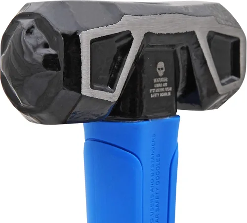 Miniatura 4 de REAL STEEL Martillo de trineo, martillo de club de 3 libras para perforación con empuñadura de goma forjada y revestida de grafito 0508