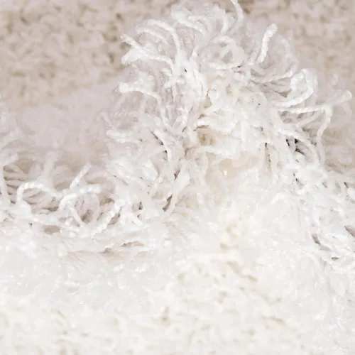 Miniatura 8 de Unique Loom - Alfombra de área de la colección Solid Shag (124 cm de diámetro, blanco nieve)