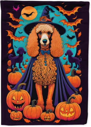 Miniatura 83 de Caroline's Treasures DAC1466GF - Bandera decorativa para jardín de Halloween de Affenpinscher Witchy para jardín, decoración para patio exterior