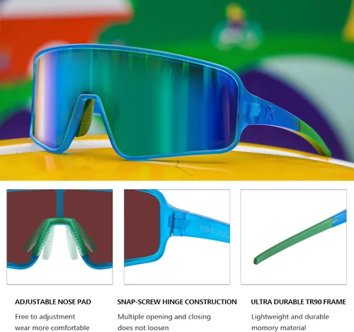 Miniatura 16 de MAXJULI Gafas de sol polarizadas para niños de 6 a 14 años, para deportes de béisbol al aire libre, ciclismo, protección UV400, 7705