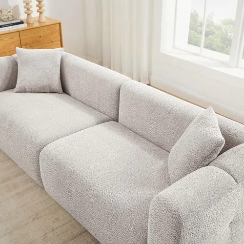 Miniatura 3 de VANOMi Juego de sofá modular seccional extragrande en forma de nube con sofá de 95" y sillones de 42" para sala de estar, juego de muebles tapizados
