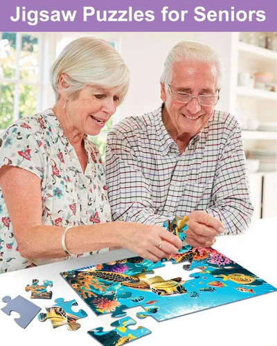 Miniatura 5 de Yigney Paquete de 6 rompecabezas de 16 piezas grandes para personas mayores Alzheimer, producto para actividades de demencia de ancianos, juego