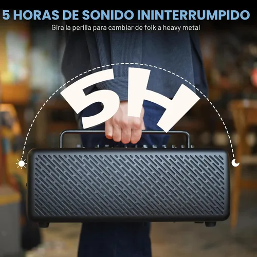 Miniatura 7 de JOYO Amplificador de Guitarra de Escritorio Portátil de 40W, Amplificador de Guitarra Combo Profesional, Transmisión en Vivo y Grabación con 8