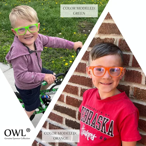 Miniatura 5 de OWL Gafas de luz azul para niños, anti rayos azules, lente transparente, para videojuegos, computadora, luz azul, para niños, sin receta y probador