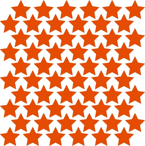 Miniatura 59 de LiteMark Durable Stars, calcomanía roja brillante de 5.5 pulgadas, uso en hormigón liso, azulejos, vidrio, paquete de 8 estrellas Rojo