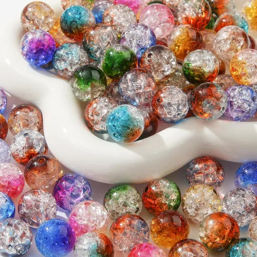 Miniatura 26 de Cuentas acrílicas de 0.630 in, 100 cuentas de bolígrafo de color arcoíris Ab, cuentas de chunk Bubblegum para bricolaje para hacer joyas, pulseras