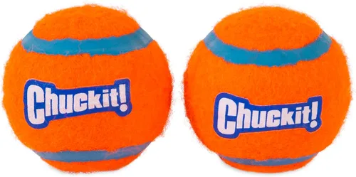 Miniatura 2 de Chuckit! Pelota de tenis para perros juguete para perros, grande (3 pulgadas de diámetro) para perros de 60 a 100 libras, paquete de 2