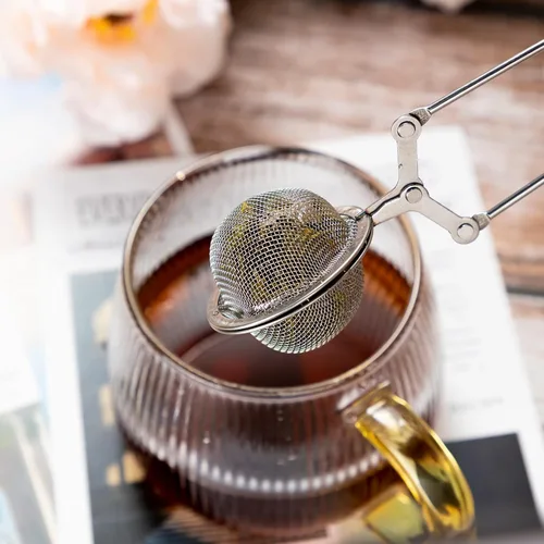 Miniatura 6 de Yinder 36 unidades de infusor de té a presión coladores más empinados para soporte de filtro de té suelto, pinzas y pinzas de metal más empinado